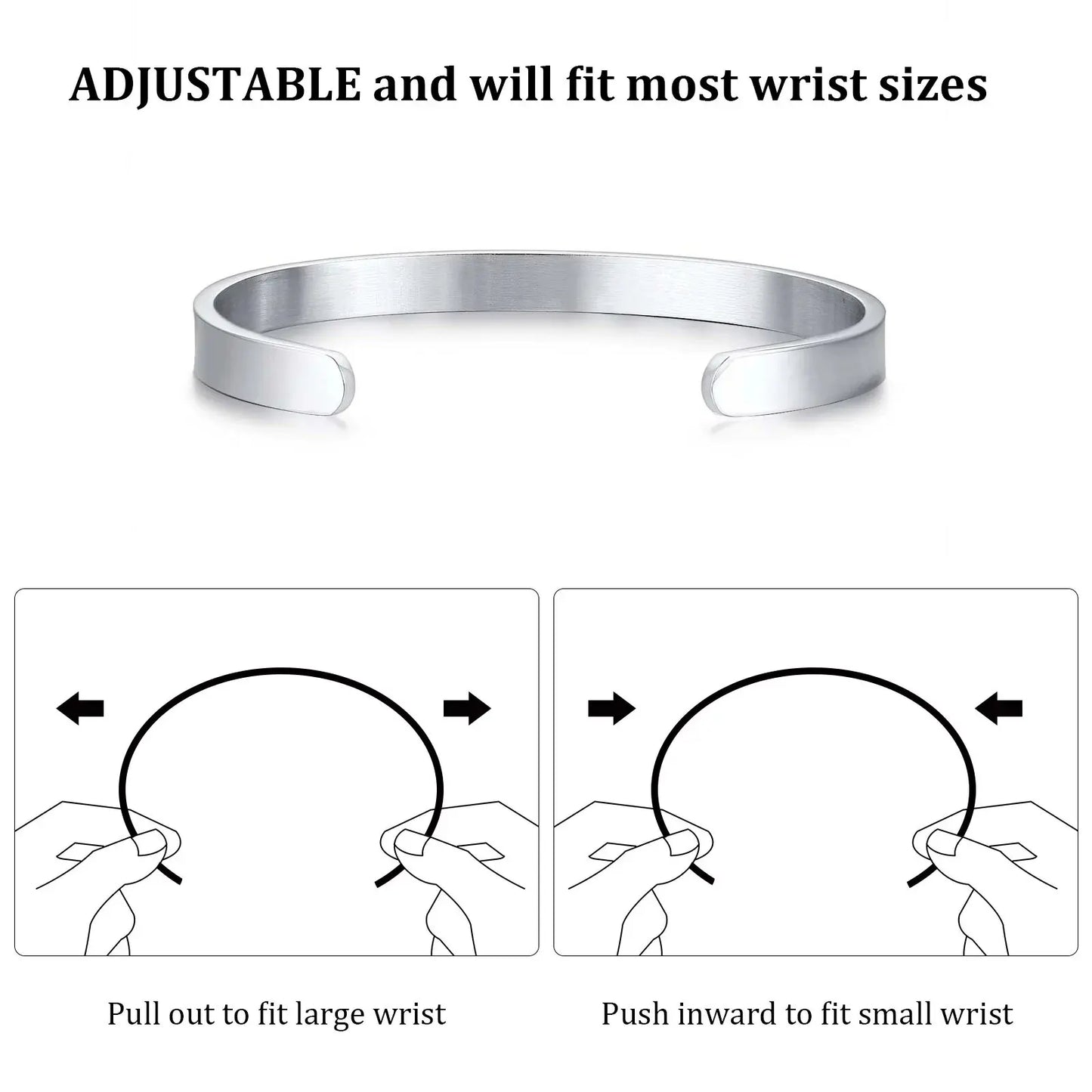 Sideways Crosss cuff Bracelet unisex in silver-gold and black