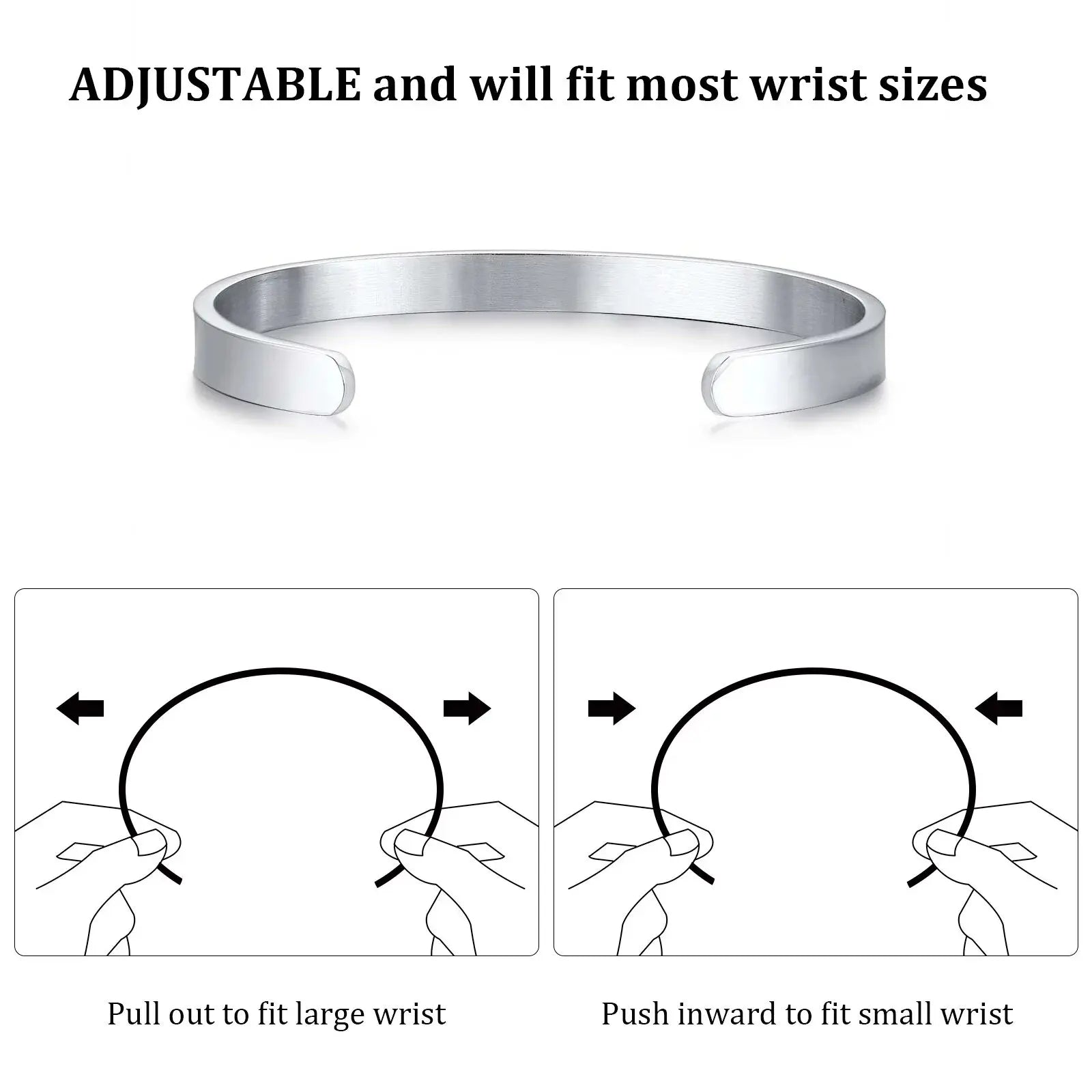 Sideways Crosss cuff Bracelet unisex in silver-gold and black