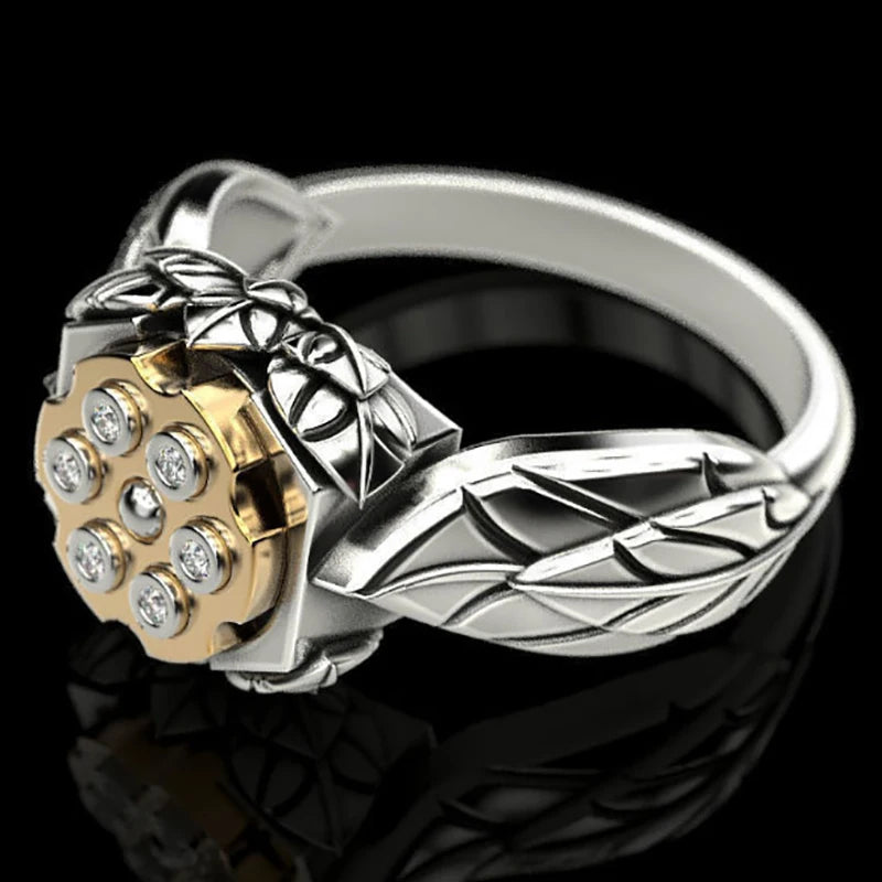 Revolver barrel bullet gun ring