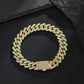 Wholesale 12mm Iced Cuban Link Chain Shiny Diamond necklaces and bracelets