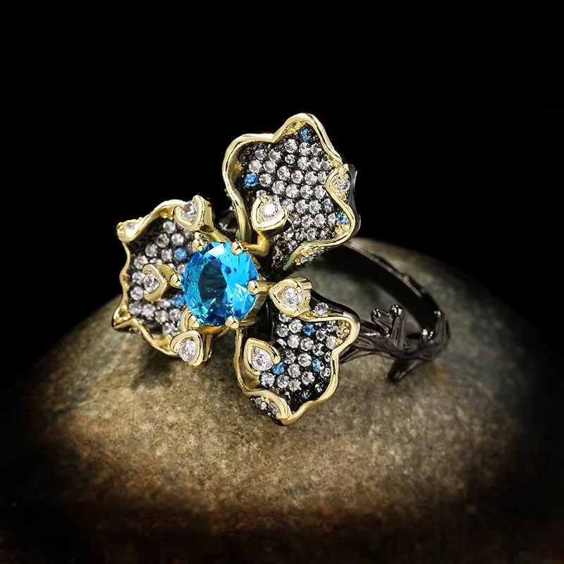 Midnight Bloom Ring