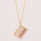 Elegant fresh water pearl pendant necklace, with gold abacus fresh water pearl pendant Romantic fashion fresh water pearl pendant necklace, with gift box, suitable for birthday, Christmas, anniversary gifts【XL-2502Golden-05】