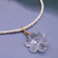 The French elegant 16.93inch long AAA Freshwater Pearl necklace comes with authentic Austrian AAA crystal pendant in the shape of a snowflake, with a gift box, exquisite gift options for everyday, wedding and festive wear
