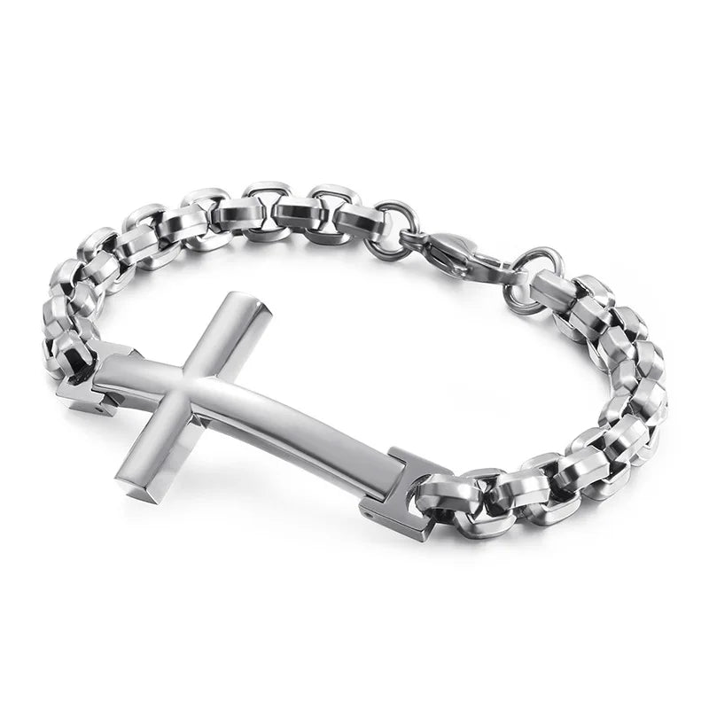 Mens Quality made Masculinity Cross Bracelet