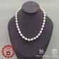 HDBS1130-Handmade White Freshwater Pearl Necklace 17 Inch 9mm gift boxed