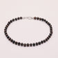 Exquisite 100% handmade Fresh Water Pearl Necklace 8-9mm black brown fresh water pearl with delicate buttons, unique Valentine's Day gift, with gift box, suitable for everyday, party fresh water pearl necklace for men and women[XL-2501Golden-03]