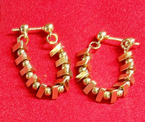 Post wrap hoop earring