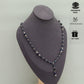 An elegant 100% handmade natural freshwater pearl necklace earring set, ideal for Christmas, Valentine's Day holiday gifts, perfect for everyday, birthday parties and anniversaries【NK-XL2501Purple-03】