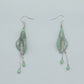 Handcrafted green trumpet shape stone Necklace Earrings Jewelry set Boho style Stone jewelry set Gift suitable for wedding party Holiday Valentine's Day[NK-XL2501Green-01]