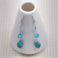 Bohemian Vintage Handcrafted Natural Stone and Crystal Bead Jewelry Set, Unique Boho Stone Necklace and Earrings, Unplated, Daily Wear & Gift, Suitable for All Seasons【NK-XL2501Blue-01】