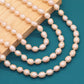 A beautiful 100% handmade, freshwater pearl necklace with golden flower buckle, 10mm, perfect for bridal jewelry, Mother's Day, birthday gifts, parties, giving the perfect ideal gift choice