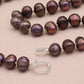 Vintage Boho Freshwater Pearl Necklace with 925 Silver Clasp, June Birthstone Elegant Jewelry, No Plating, Ideal for Gifts – Versatile Accessory for Parties【NK-XL2501Brown-01】
