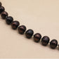 Exquisite 100% handmade Fresh Water Pearl Necklace 8-9mm black brown fresh water pearl with delicate buttons, unique Valentine's Day gift, with gift box, suitable for everyday, party fresh water pearl necklace for men and women[XL-2501Golden-03]