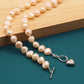 Exquisite Natural Baroque Pearl Freshwater Pearl Necklace 100% handmade irregular Baroque pink Freshwater Pearl necklace with Figure 8 love pendant buckle attached gift box suitable for everyday, birthday, adult gifts and Valentine's Day[XL-2501Pink-01]