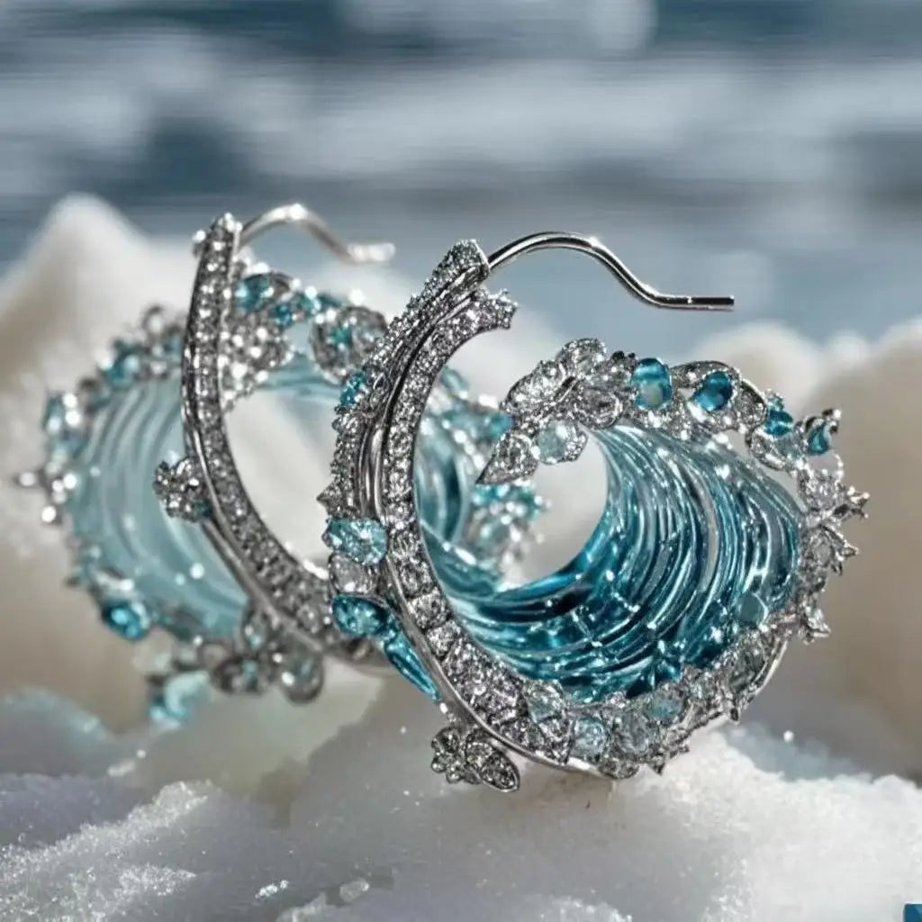 Exciting Wave pendant-ring-earring fashion jewelry set