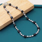 100% handmade 17.7inch long Freshwater Pearl Necklace Fashion design Men's and women's Freshwater Pearl necklace suitable for everyday, wedding, birthday party and anniversary【NK-XL2501Black-01】