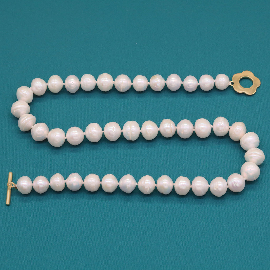 100% Handmade Freshwater Pearl Necklace Suitable for Daily Party Birthday Anniversary Valentine'S Day Christmas Mother'S Day【NK-XL2501-White-01】