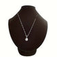 8mm AAA Cubic Zirconia Pendant in .925 Sterling Silver Choose Color
