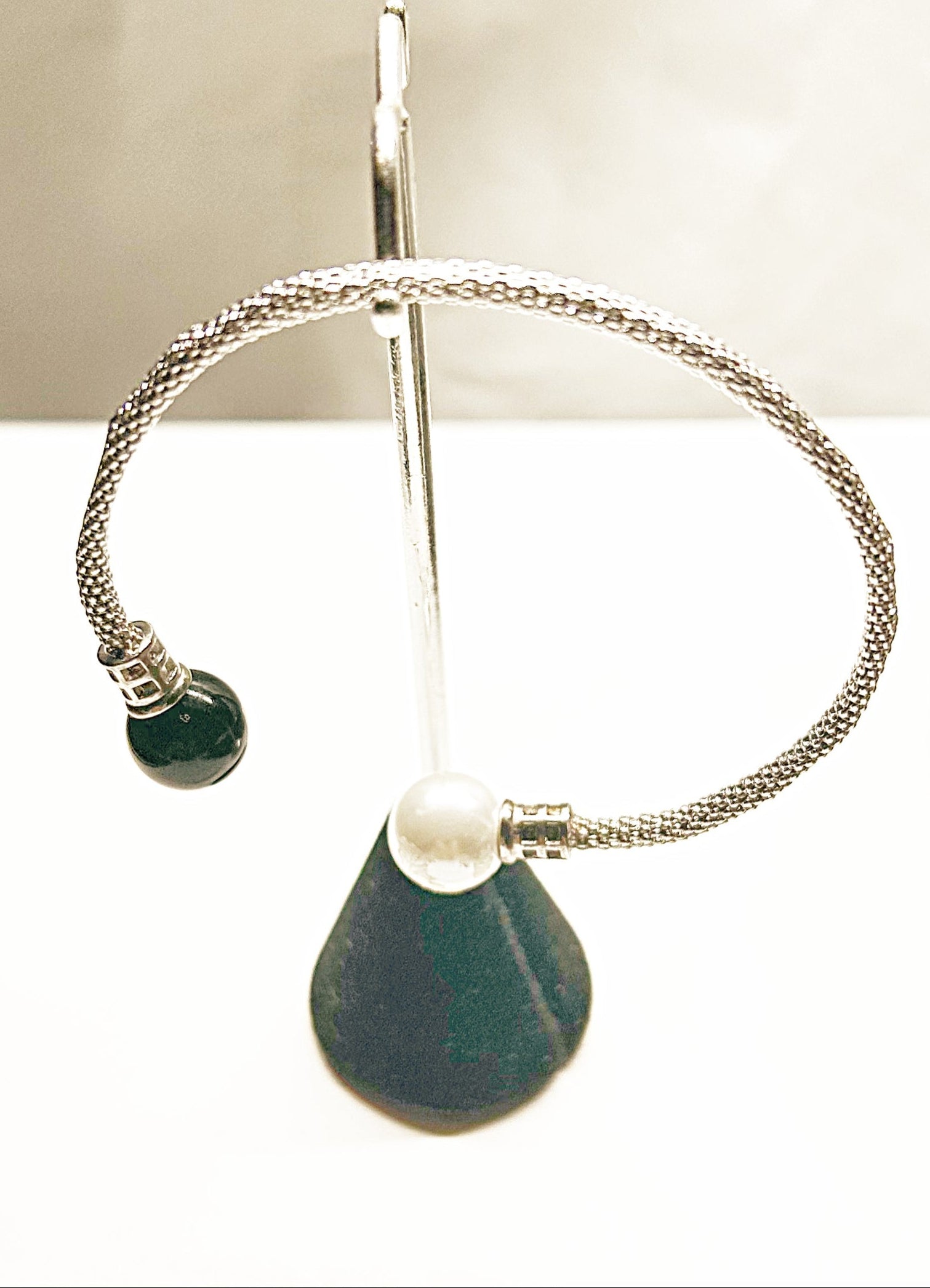 Yurman style 925 mesh cuff bracelet