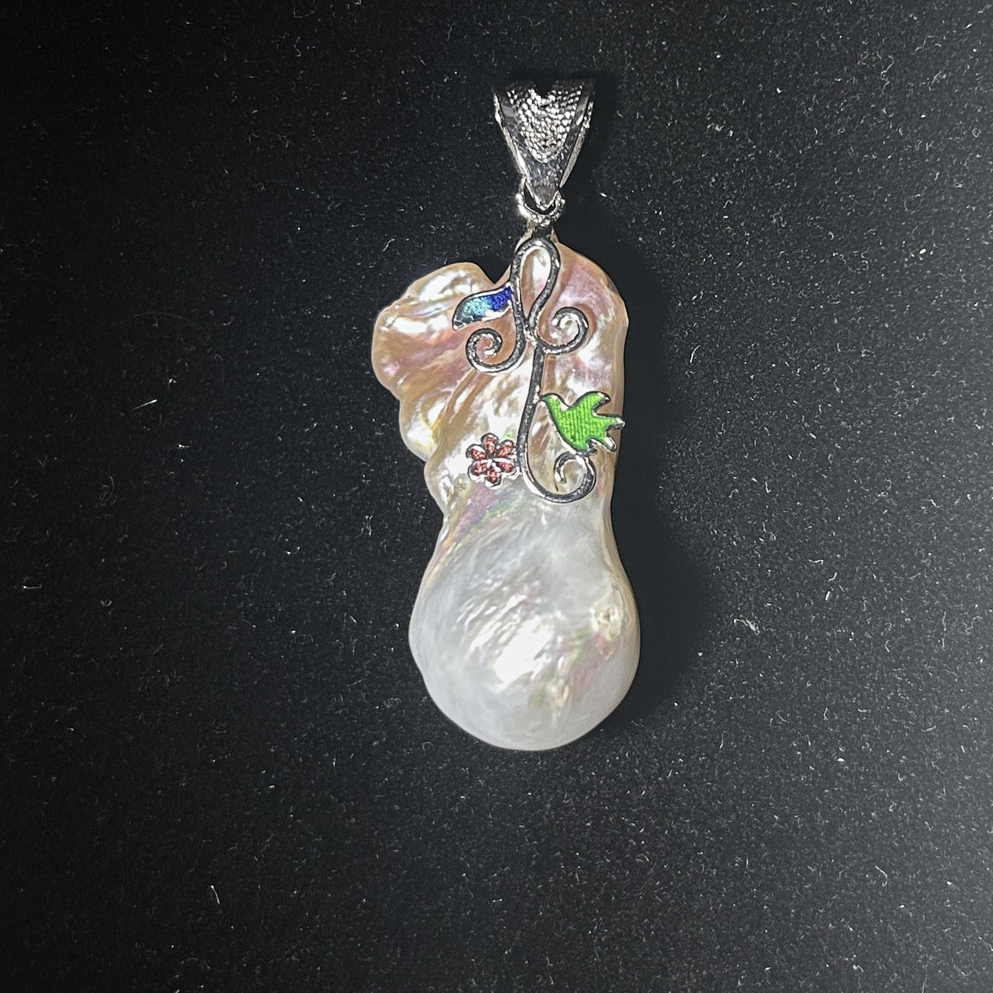 AAA high grade baroque pear Pendant size 41 x 23 mm