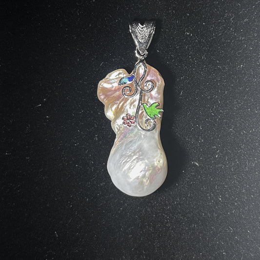 AAA high grade baroque pear Pendant size 41 x 23 mm