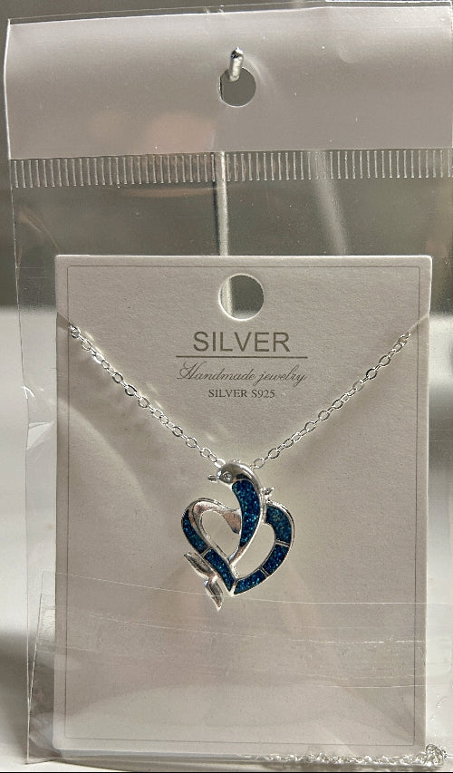 Blue Opal Ocean sea life necklace Collection