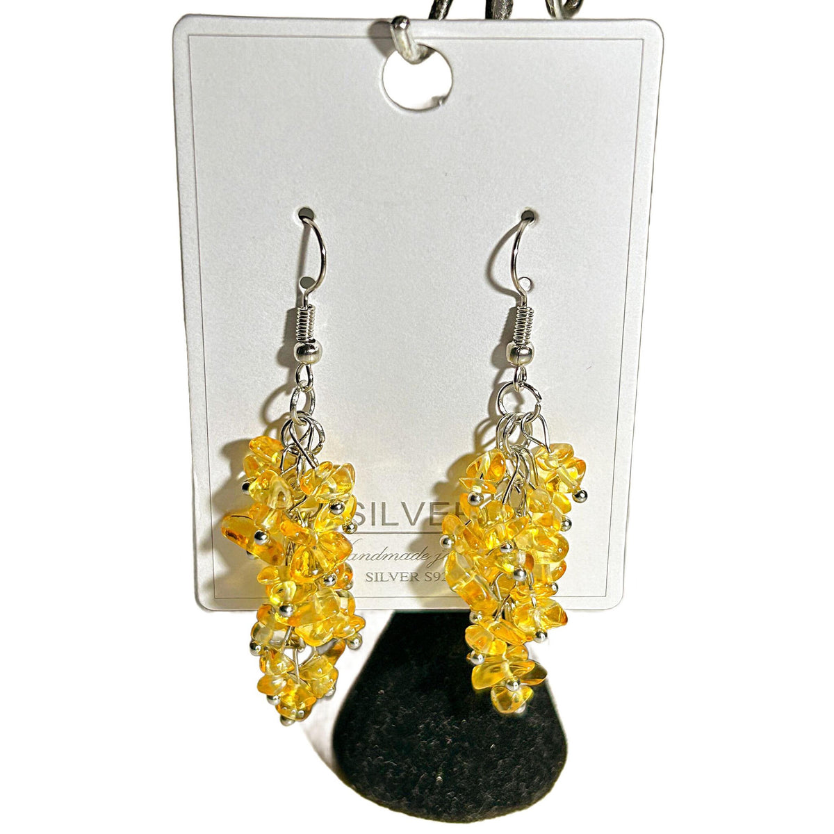 Genuine Citrine Earring dangle Handmade