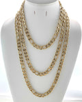 Figaro chain 18 to 30 inch lengths, 10 mm wide in gold or silver finish on stainless steel