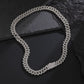 Wholesale 12mm Iced Cuban Link Chain Shiny Diamond necklaces and bracelets