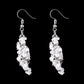 Handcrafted genuine stone dangle light weight grape style dangle earrings
