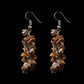 Handcrafted genuine stone dangle light weight grape style dangle earrings