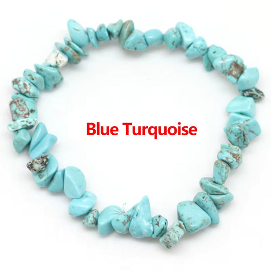 Genuine turquoise chip bracelet