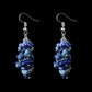 Handcrafted genuine stone dangle light weight grape style dangle earrings