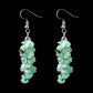Handcrafted genuine stone dangle light weight grape style dangle earrings