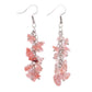Handcrafted genuine stone dangle light weight grape style dangle earrings