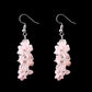 Handcrafted genuine stone dangle light weight grape style dangle earrings