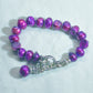 Womens purple 8 to 9 mm freshwater pearl 7.5 inch bracelet-toggle clasp ant.silver