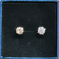 Womens GSA Graded 2carat TW Moissanite Stones Set in Sterling Silver 4 Prong Stud Earrings.