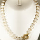 Elegant freshwater AAA grade 8-9 mm pearls hand knoted and strung w/CZ stones 16.5 inch