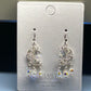 Sterling Silver Filigree Crescent Moon Earring made with Swarovski Crystal Beads