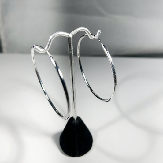 50 mm sterling silver Hoop earring