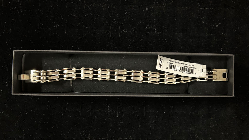 Elegant Stainless Steel Double-Row Link Bracelet by GUESS