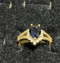 Wholesale Women's Fashion Rings - Blue Pear