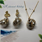 Boho Ocean Theme Jewelry Set Natural Seashell Pendant Necklace and Earrings for Summer Beach Vacation