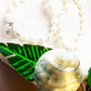 Freshwater Pearl Necklace with large Abolone shell Necklace Handcrafted