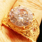 Man's size 12.89 carat solitaire ring AAAA cubic zirconia diamond ring