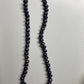 Silver clasp 9-10- blue pearl necklace 17.5 - 18 inch Baroque (DS)