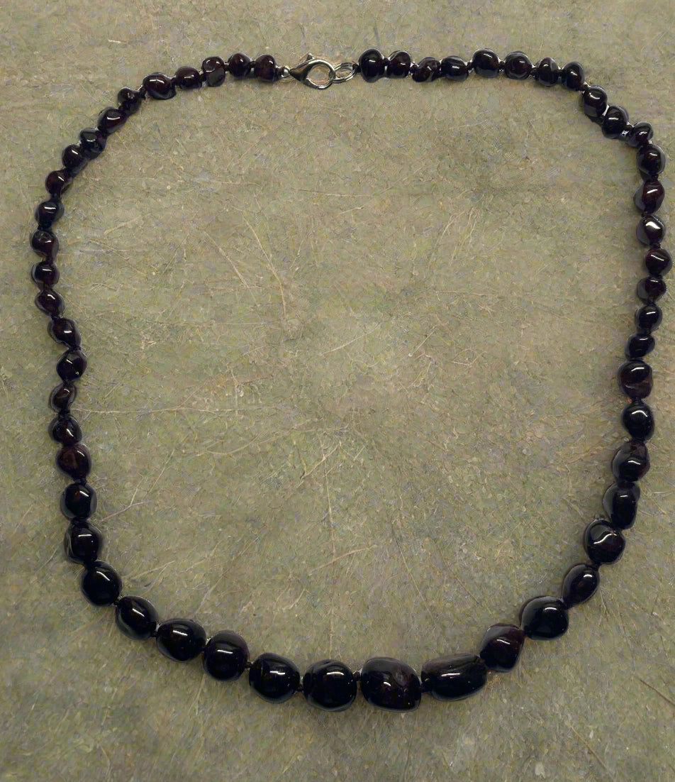 XL-2411RED-001 24 INCH STRAND BROWN GOLDEN NUGGETS