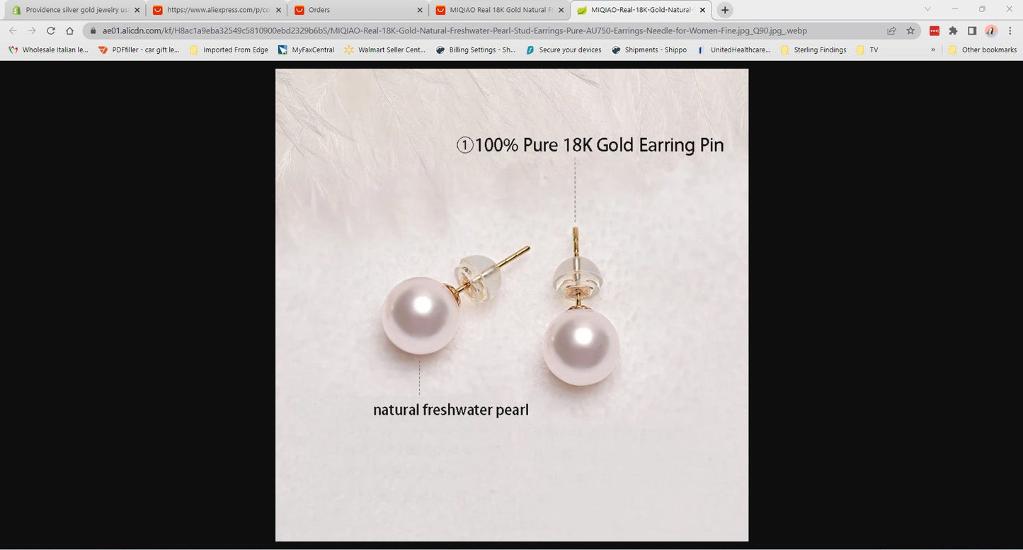 SPECIAL -3 PAIR OF 18k SOLID GOLD EARRINGS IN GIFT BOX