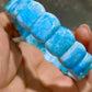 Natural Blue Larimar Rectangle Beads Bracelet 13.8x9.7x5.7mm Wholesale pricing